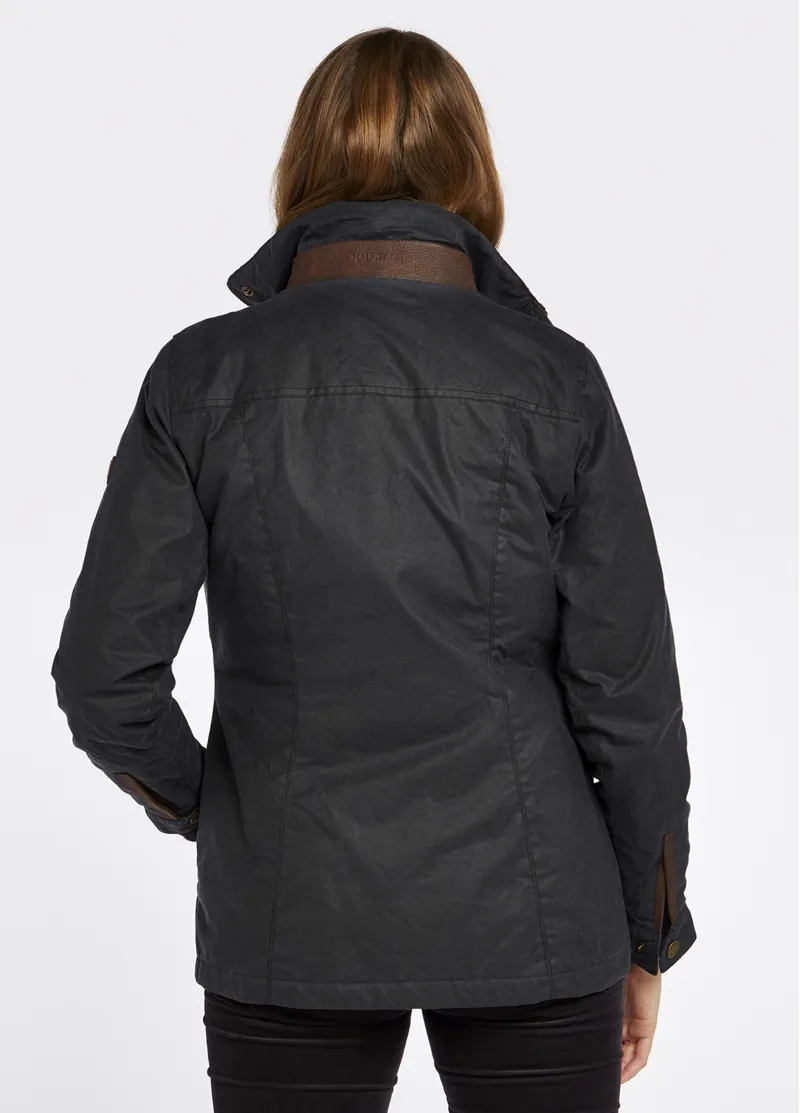 Dubarry Ladies Mountrath Waxed Jacket - Navy-1